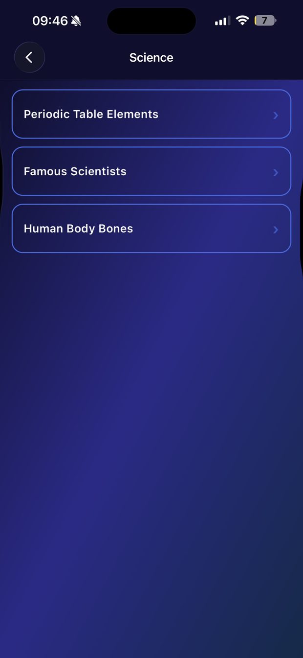 Topics inside the Science category